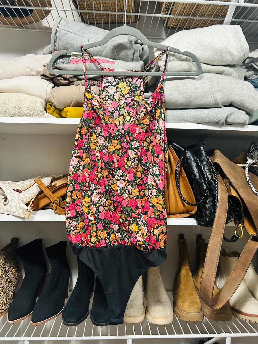 Pleione Floral Tank Bodysuit